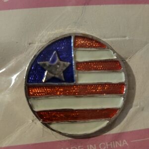 Patriotic Star and Stripes Pin